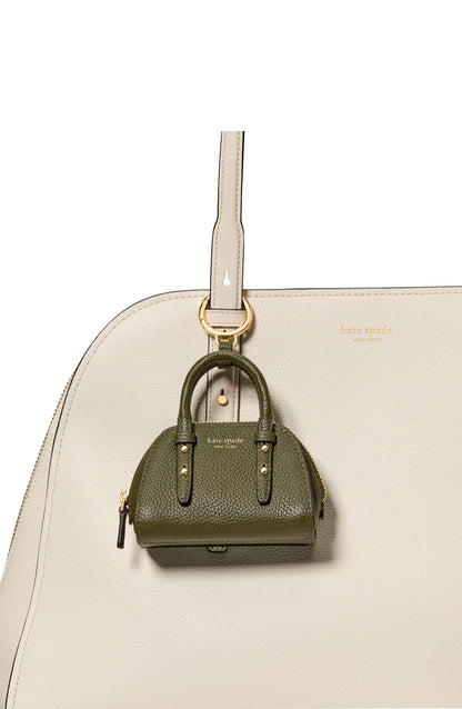 Charmed Pebbled Leather Nano Carryall Bag Charm