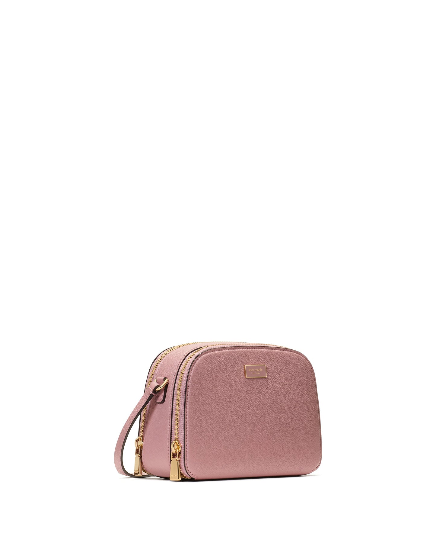 Serena Pebbled Leather Double Zip Dome Crossbody