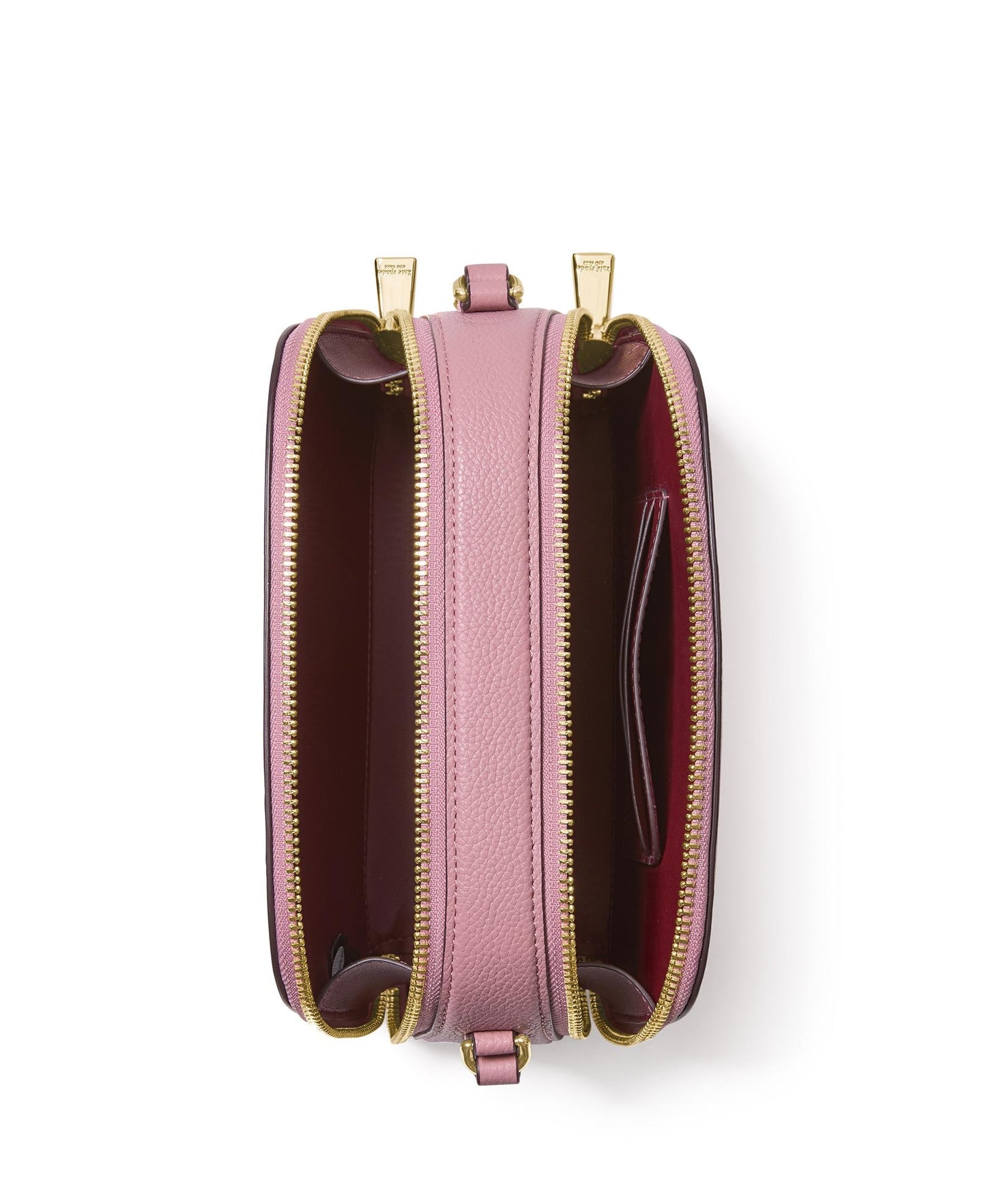 Serena Pebbled Leather Double Zip Dome Crossbody