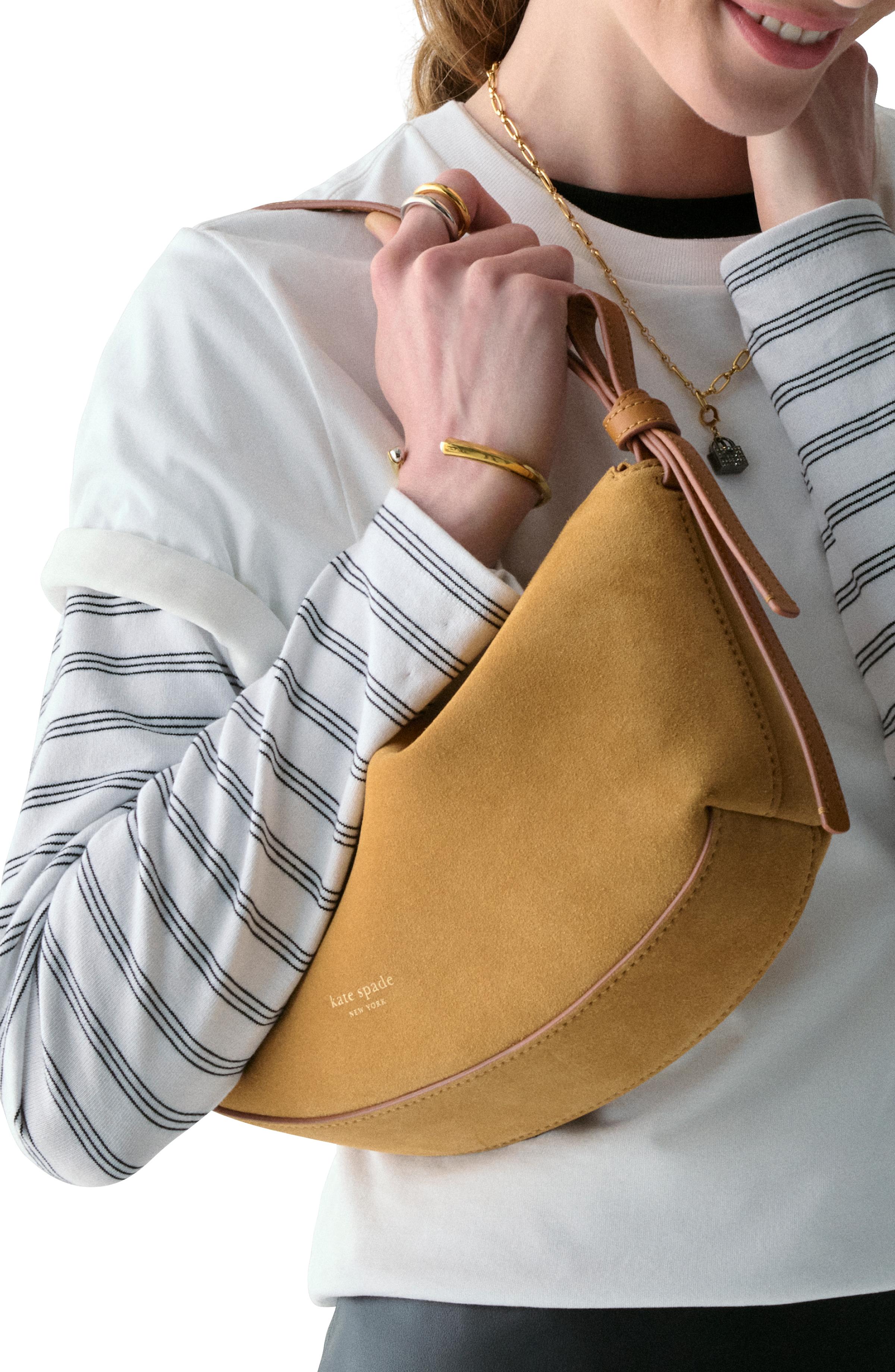 KM484-Loop Suede Shoulder Bag-Hickory Bark