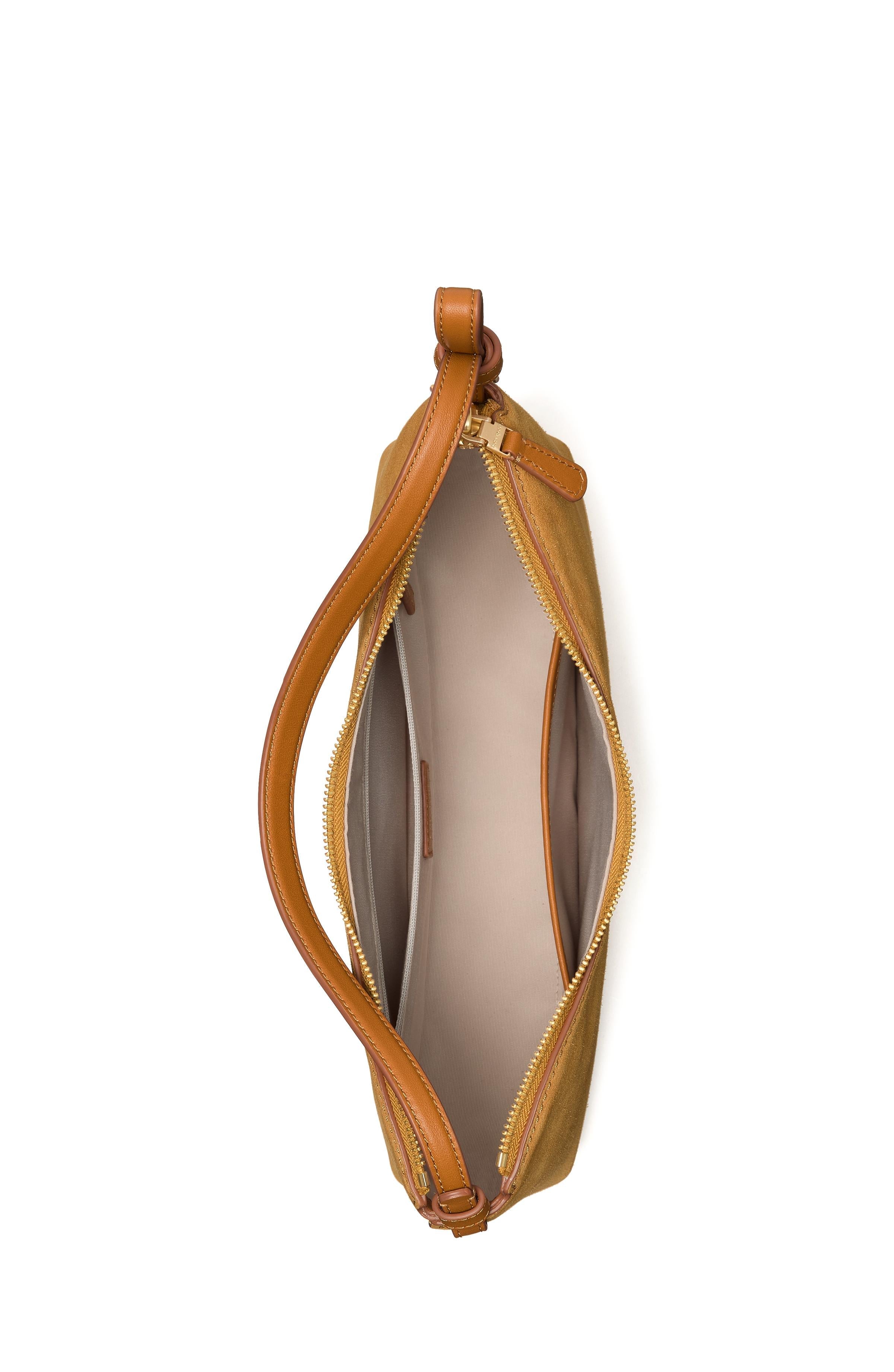 KM484-Loop Suede Shoulder Bag-Hickory Bark