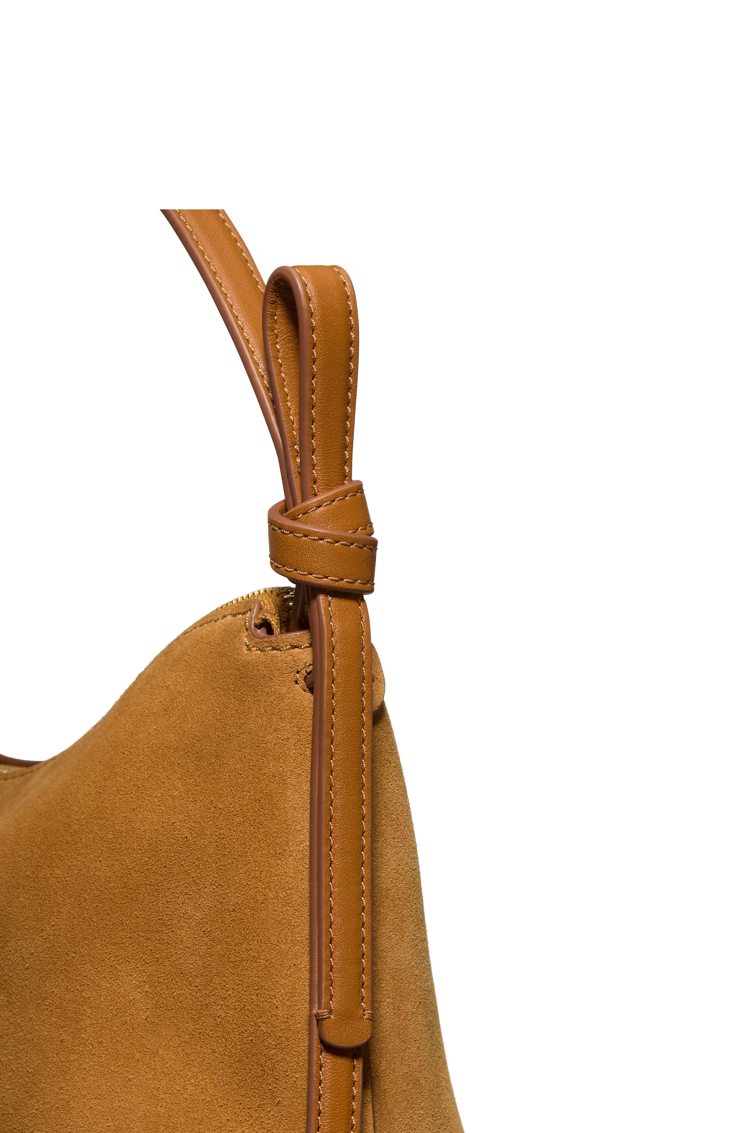 KM484-Loop Suede Shoulder Bag-Hickory Bark