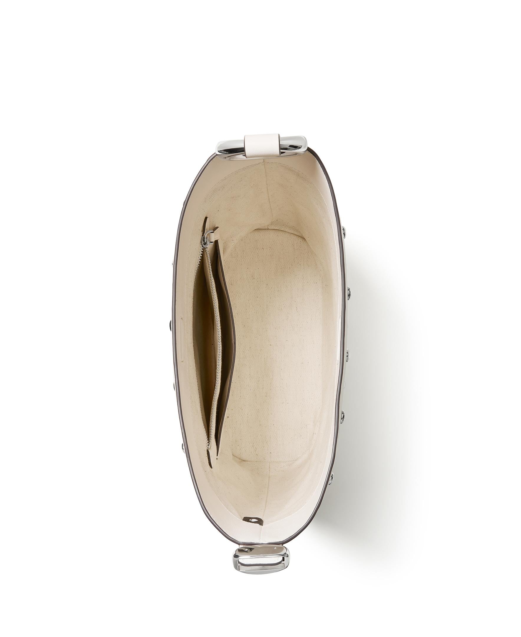 KM493-Halo Studded Bucket Bag-Cream