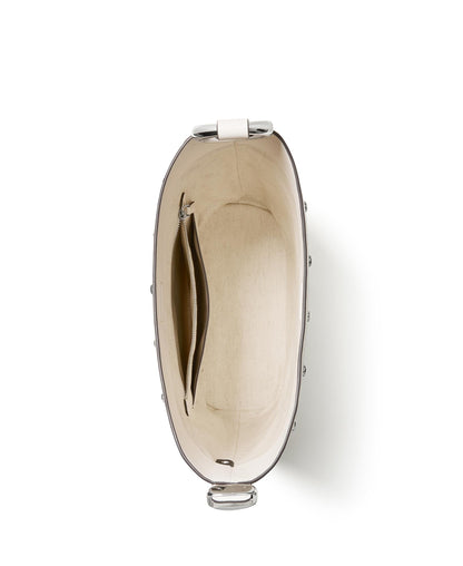KM493-Halo Studded Bucket Bag-Cream