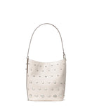 KM493-Halo Studded Bucket Bag-Cream