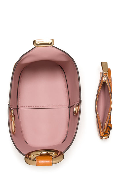 KM495-Halo Mini Bucket Bag-Baked Amber