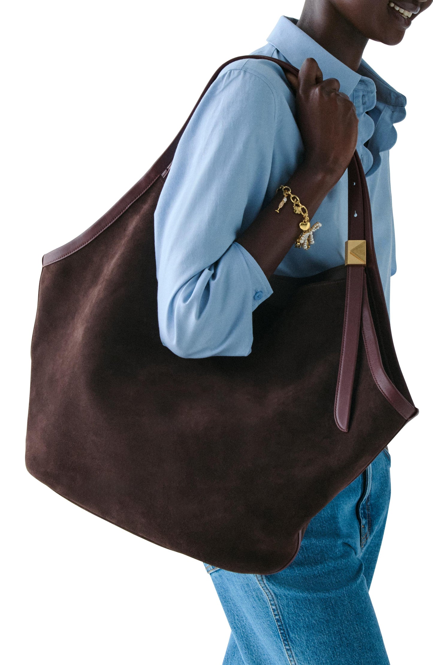 Deco Suede Xl Tulip Tote