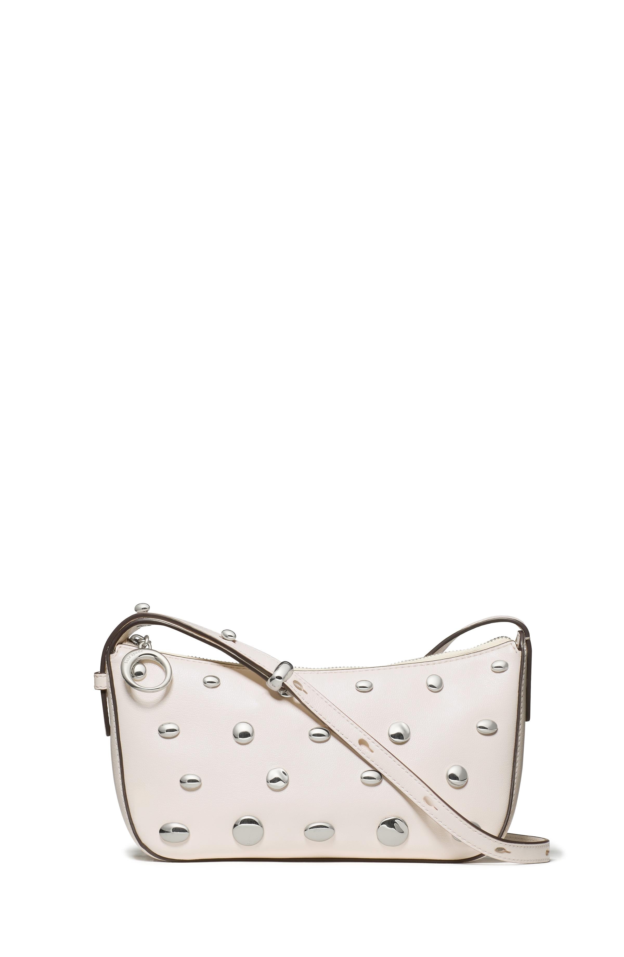 KM585-Halo Studded Crossbody-Cream
