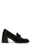 KM794-
Deco Bow Heeled Loafer-Black