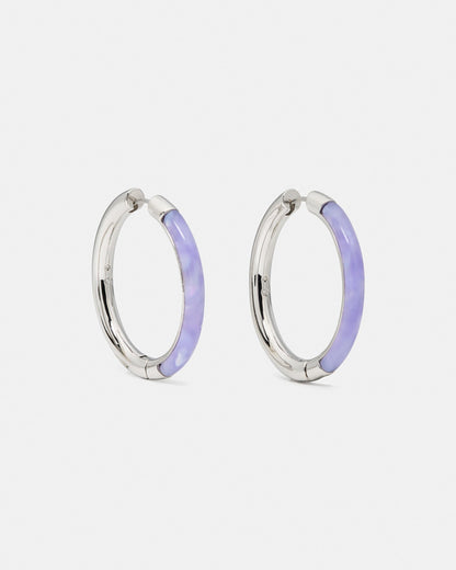 KM893-Hoops-Light Purple/Silver