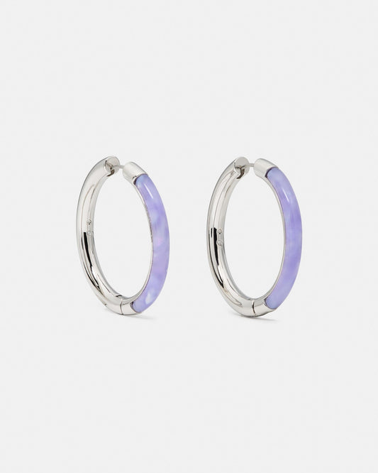 KM893-Hoops-Light Purple/Silver