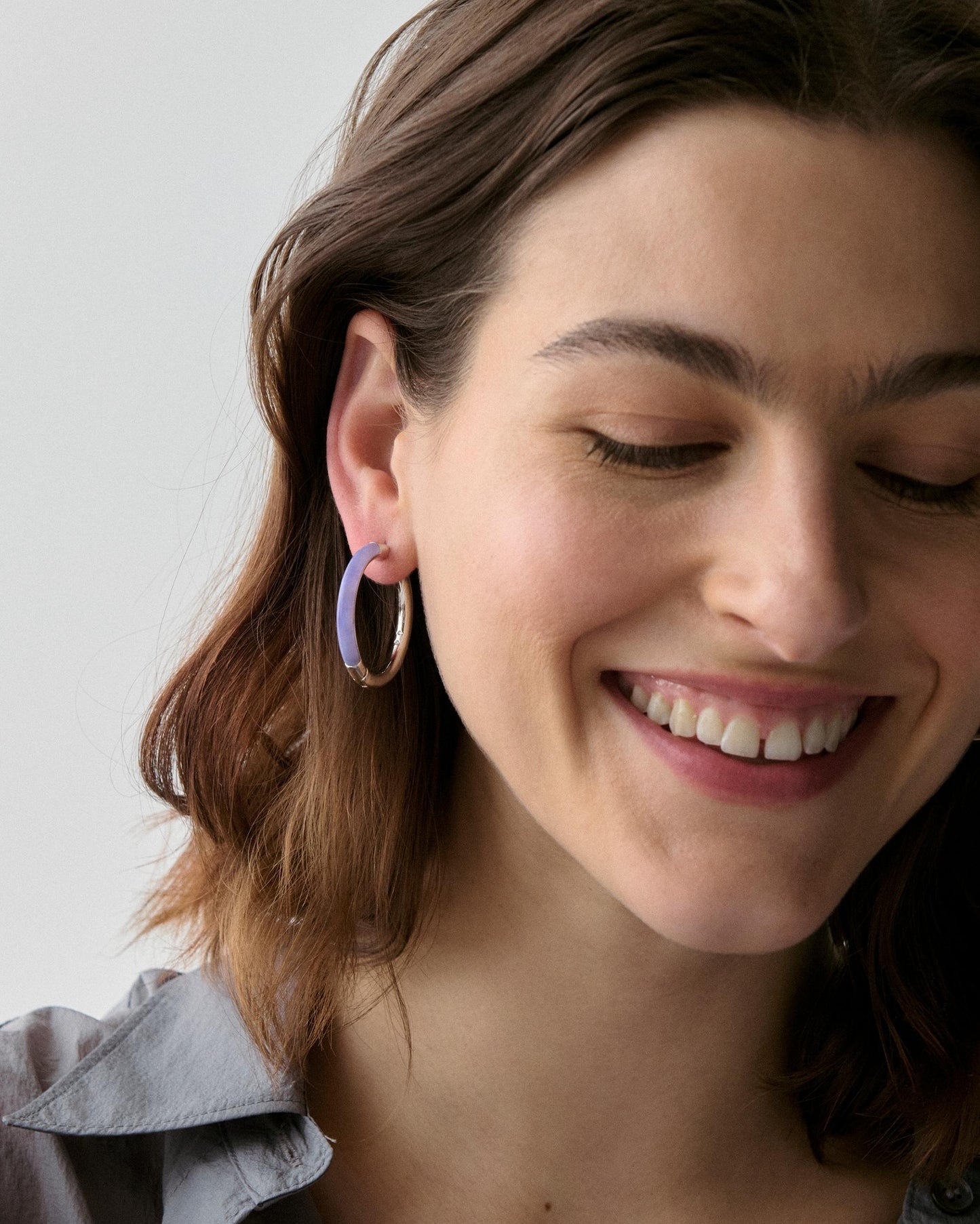 KM893-Hoops-Light Purple/Silver