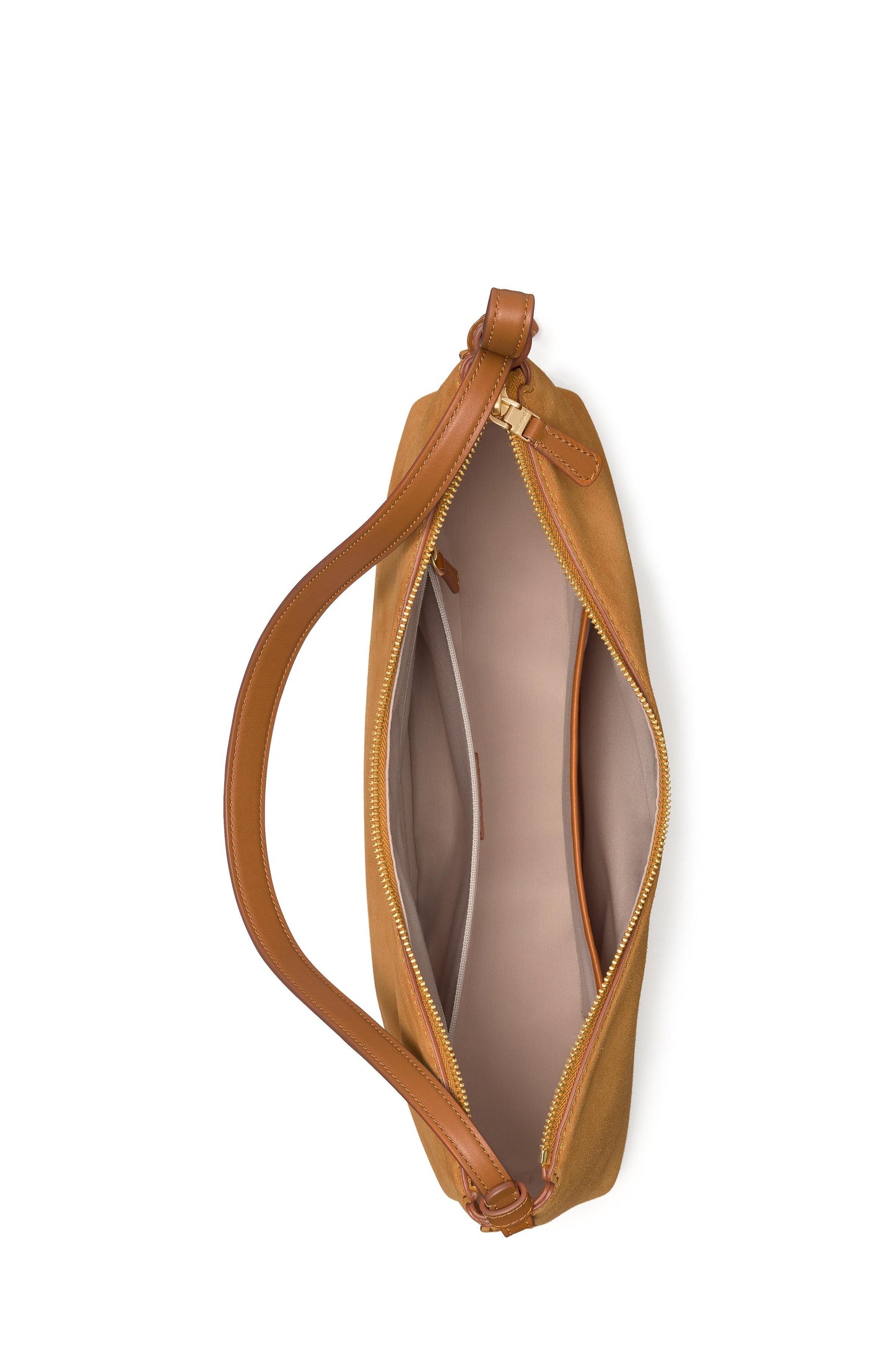 KM953-Loop Suede Large Shoulder Bag-Hickory Bark