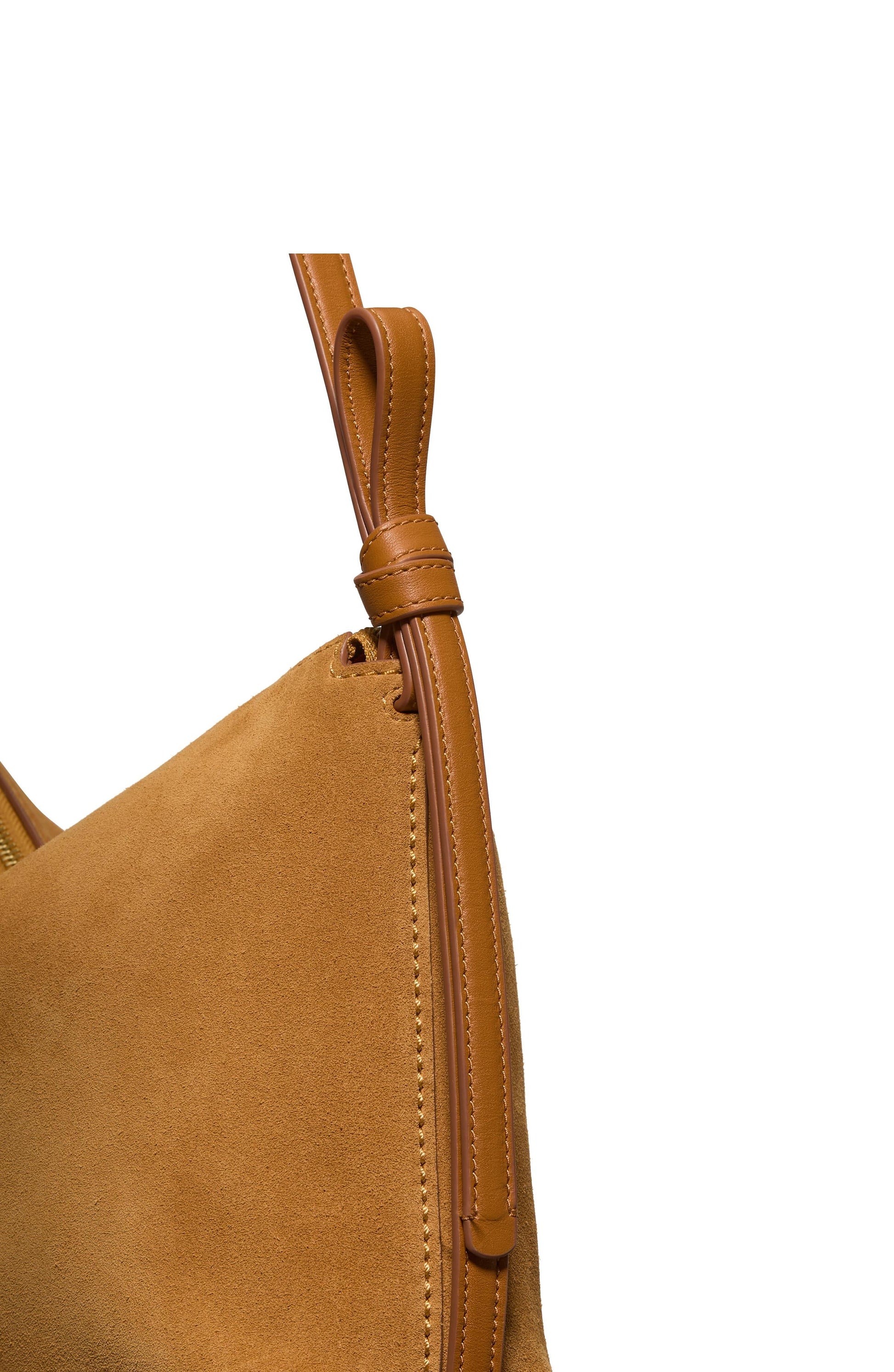 KM953-Loop Suede Large Shoulder Bag-Hickory Bark