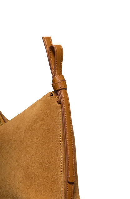 KM953-Loop Suede Large Shoulder Bag-Hickory Bark