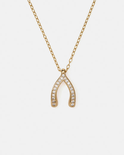 KM976-Dream Big Pendant-Clear/Gold