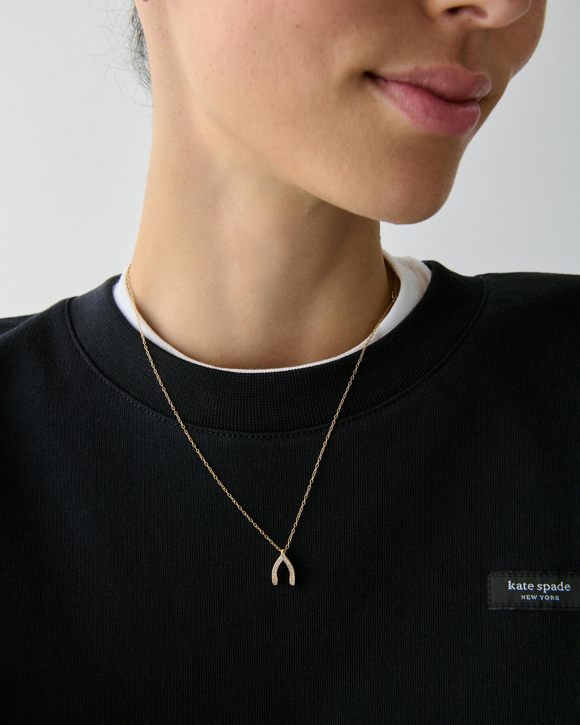 KM976-Dream Big Pendant-Clear/Gold