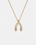 KM976-Dream Big Pendant-Clear/Gold