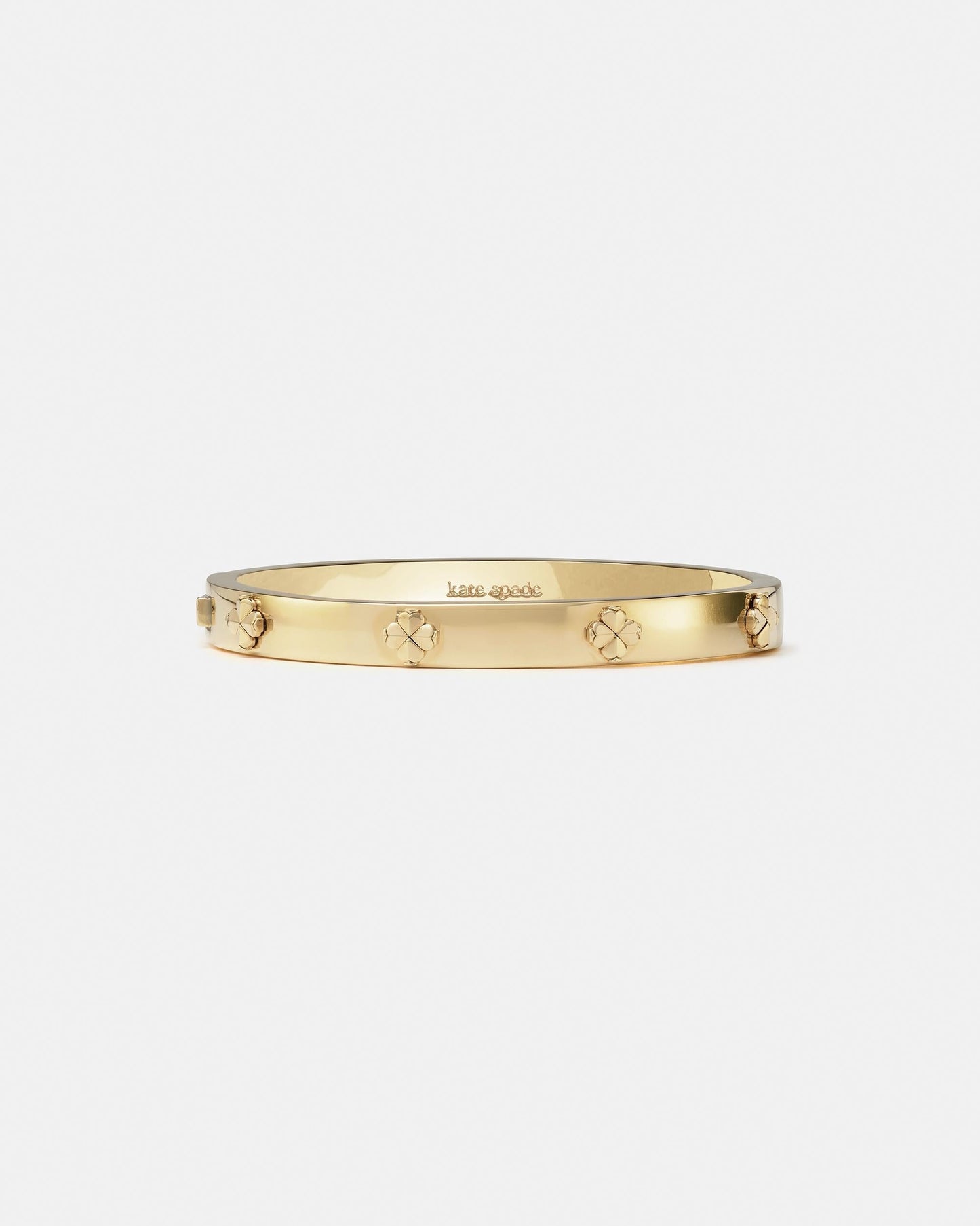 KM995-Spade Flower Hinged Bangle-Gold