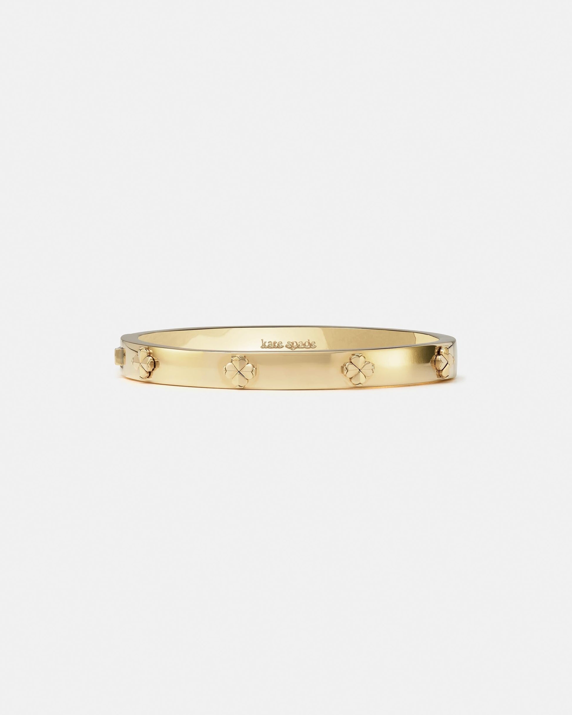 KM995-Spade Flower Hinged Bangle-Gold