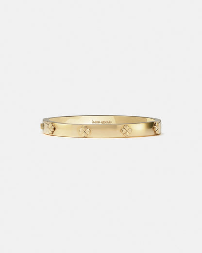 KM995-Spade Flower Hinged Bangle-Gold