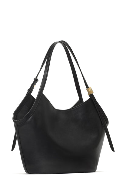 Deco Fine Grain Leather Tulip Tote
