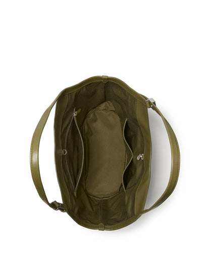 Deco Fine Grain Leather Tulip Tote