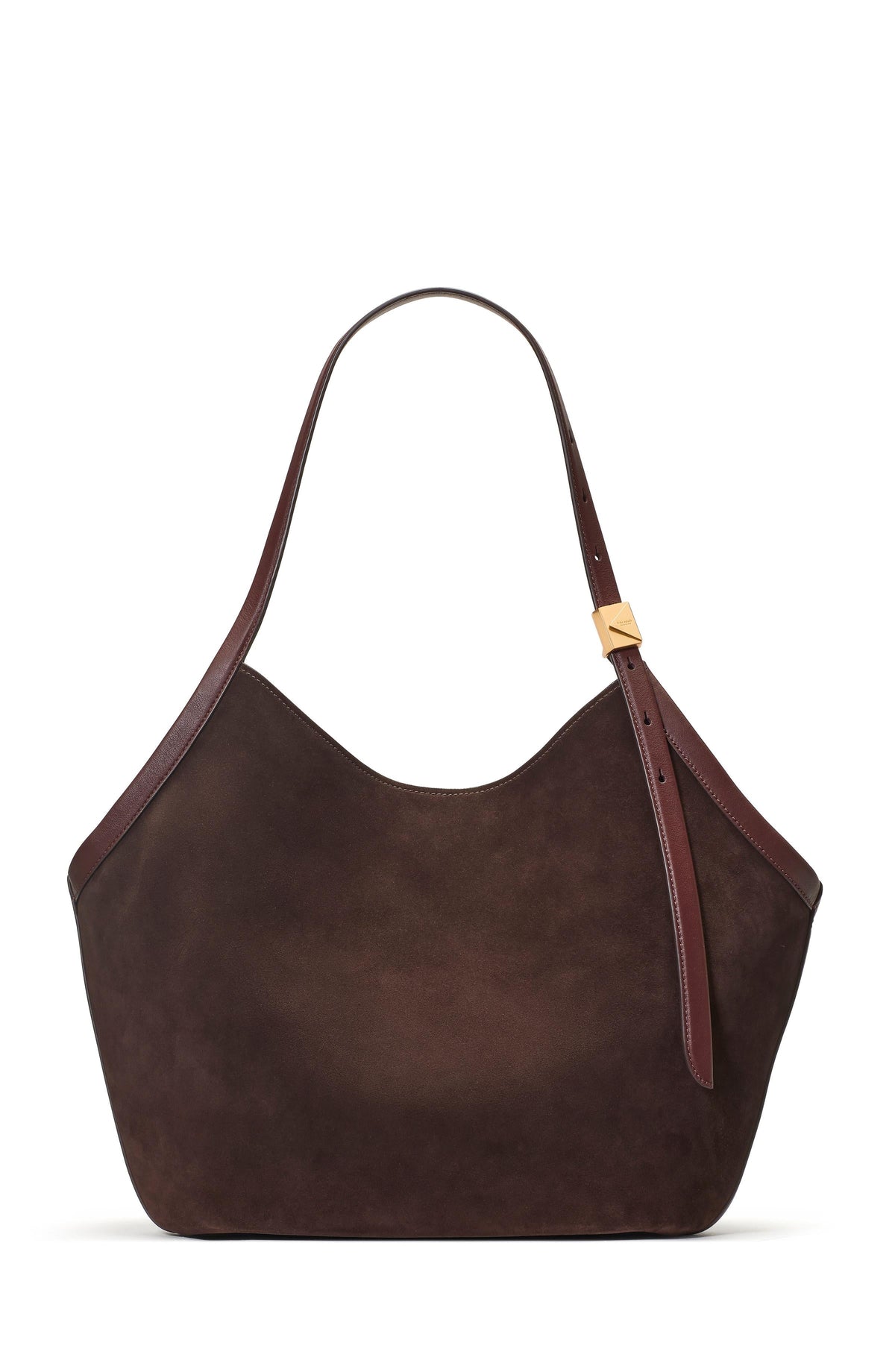 KN023-Deco Suede Tulip Tote-Hot Fudge
