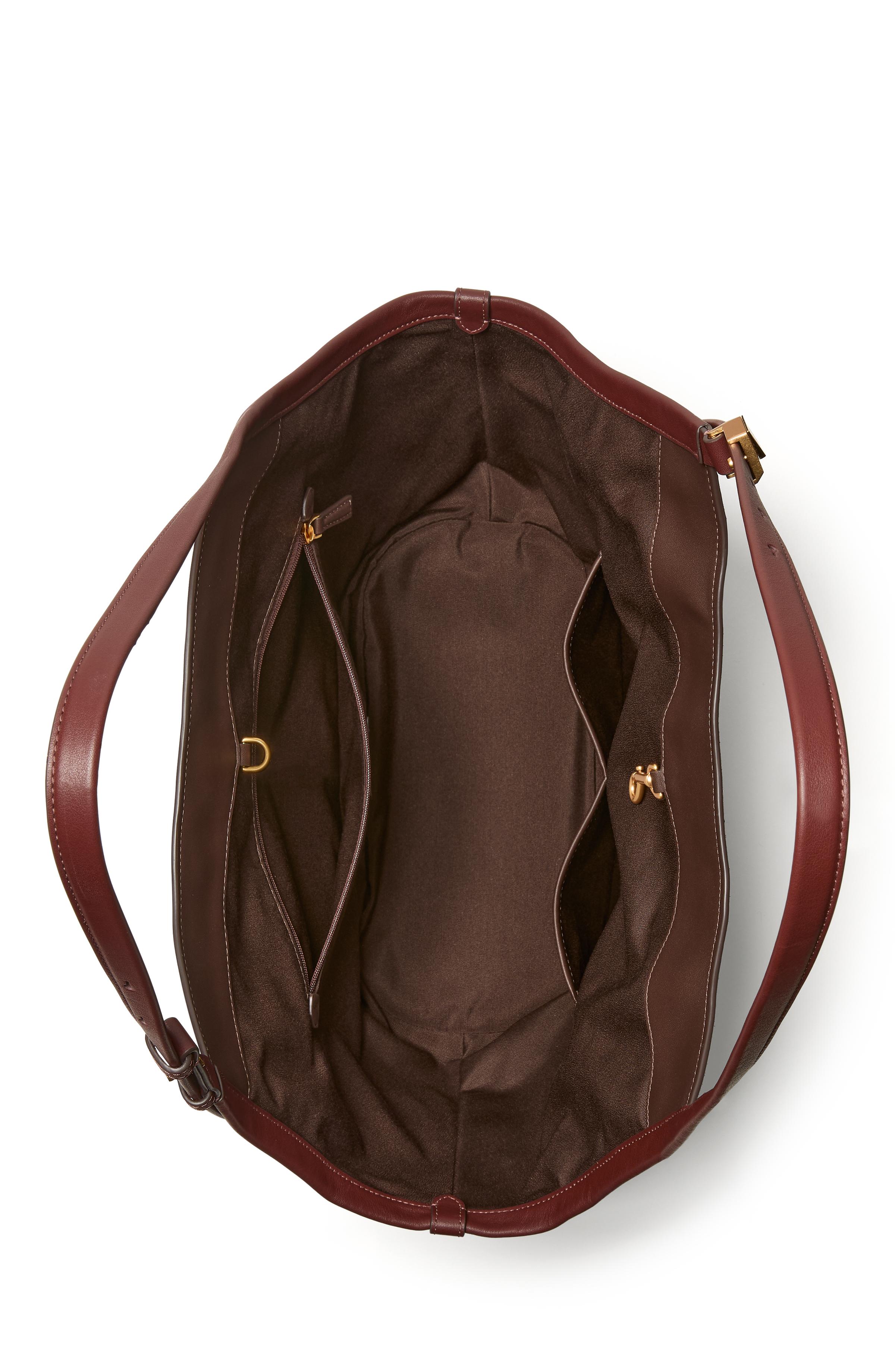 KN023-Deco Suede Tulip Tote-Hot Fudge