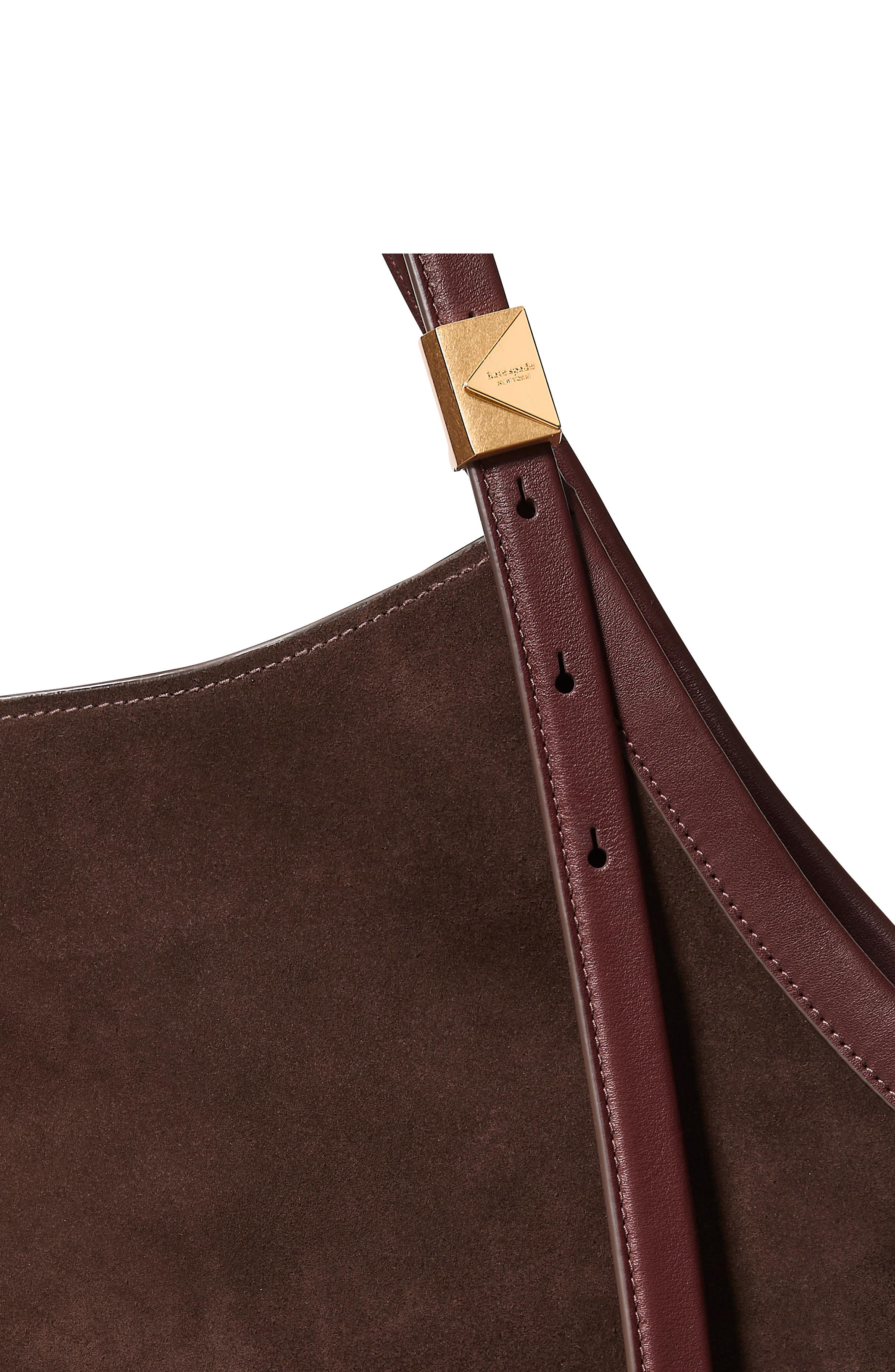 KN023-Deco Suede Tulip Tote-Hot Fudge