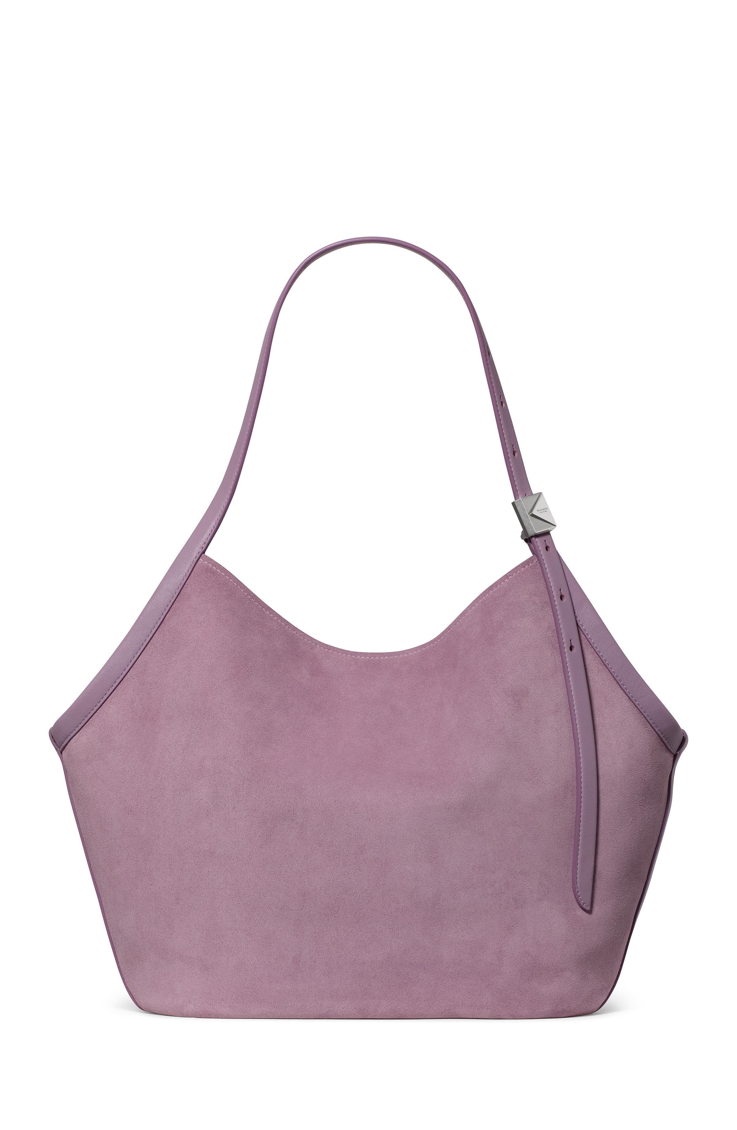 KN023-Deco Suede Tulip Tote-Market Purple