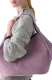 KN023-Deco Suede Tulip Tote-Market Purple