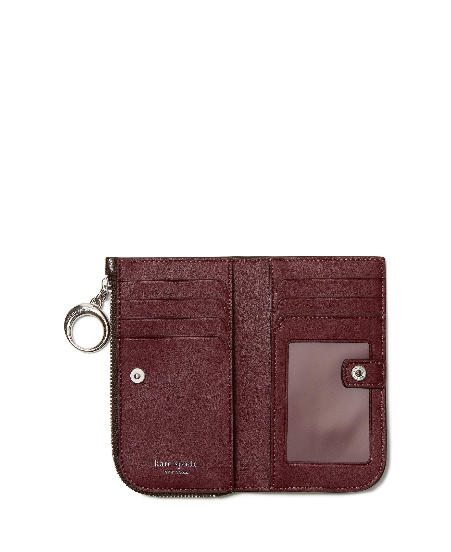 KN027-Halo Glazed Small Bifold Wallet-Hot Fudge