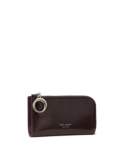 KN027-Halo Glazed Small Bifold Wallet-Hot Fudge