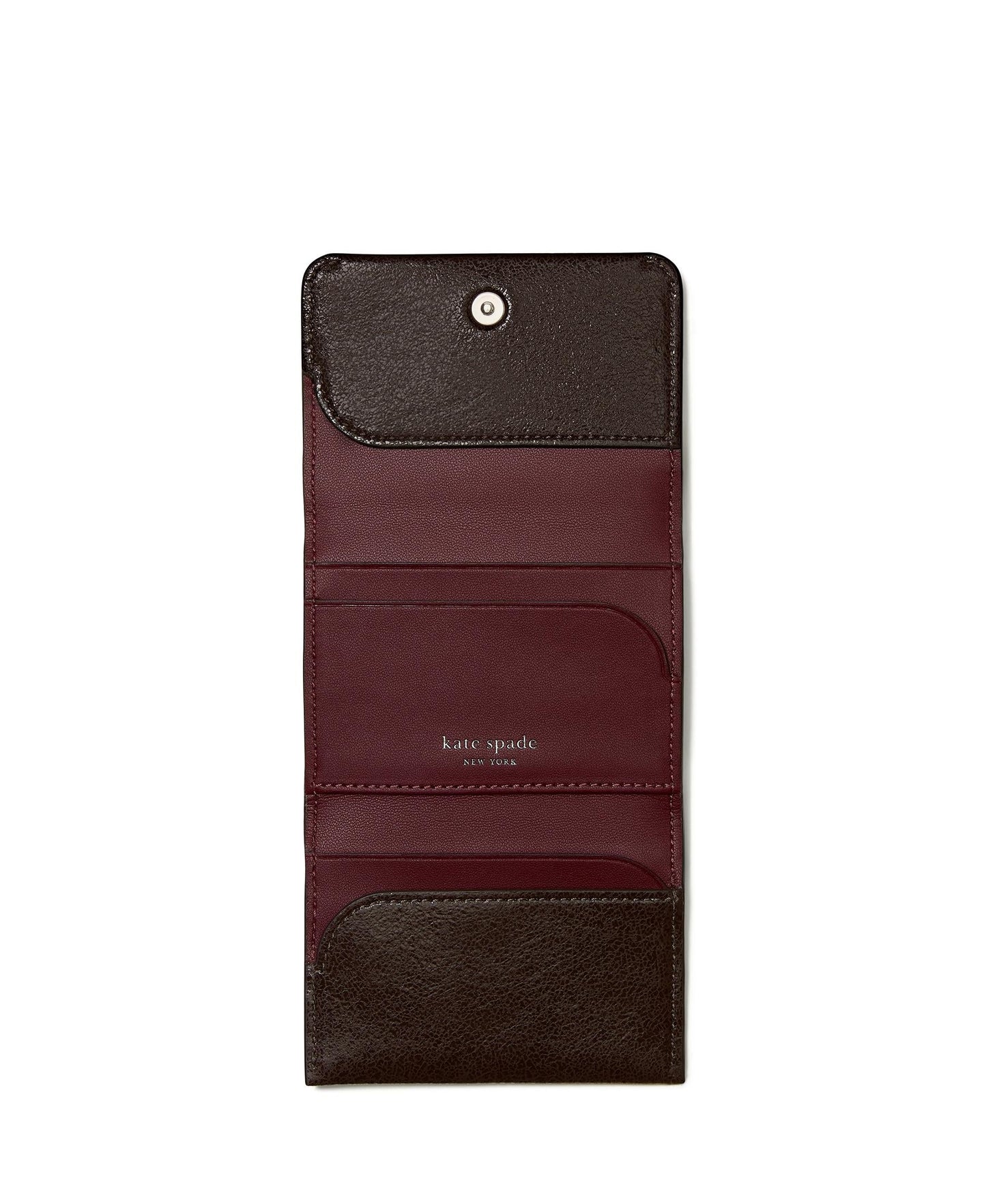 Halo Glazed Leather Card Case Trifold Wallet