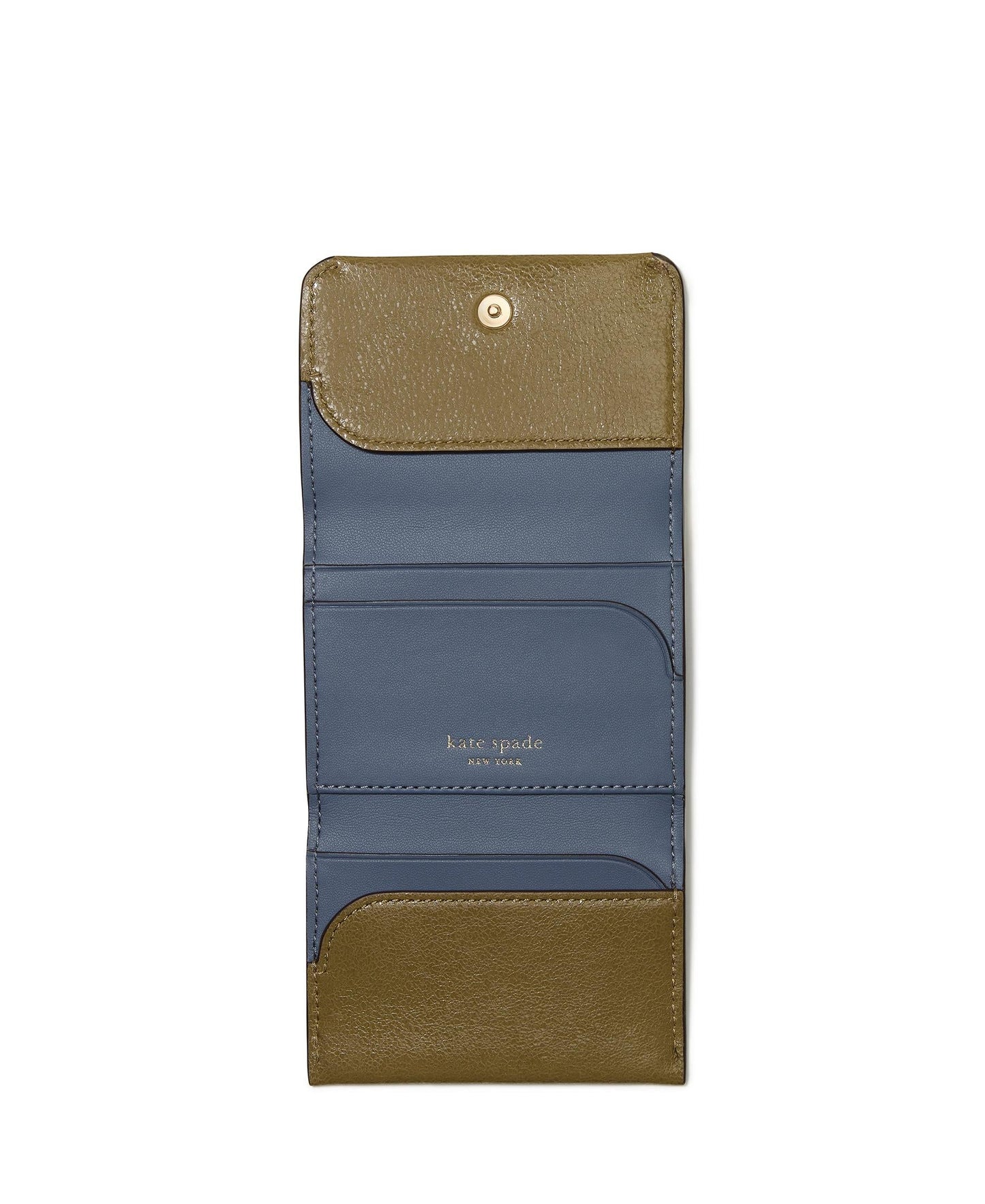 Halo Glazed Leather Card Case Trifold Wallet