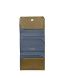 Halo Glazed Leather Card Case Trifold Wallet