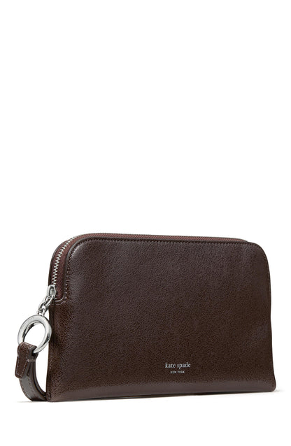 Halo Glazed Leather Medium Wristlet