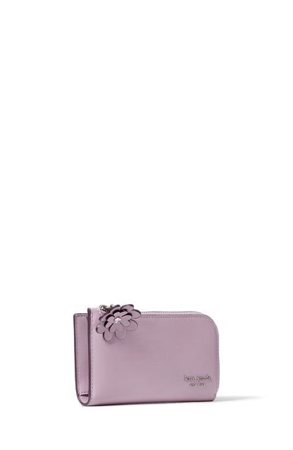 Devin Smooth Leather Small Slim Bifold Wallet W Novel Zip Pull