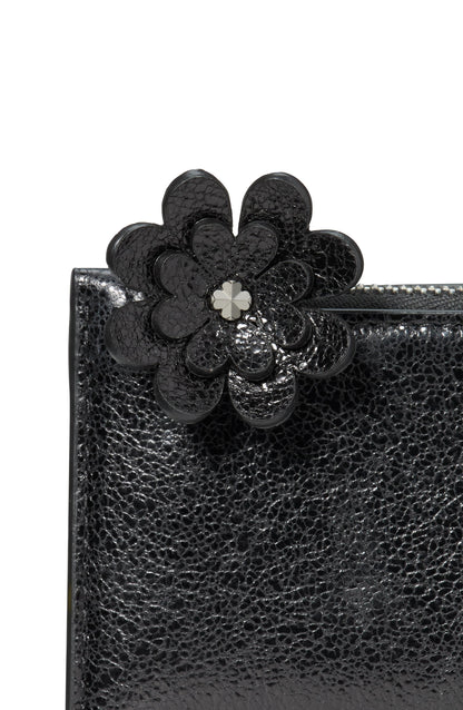 Devin Glazed Leather Small Slim Bifold Wallet W Novel Zip Pull