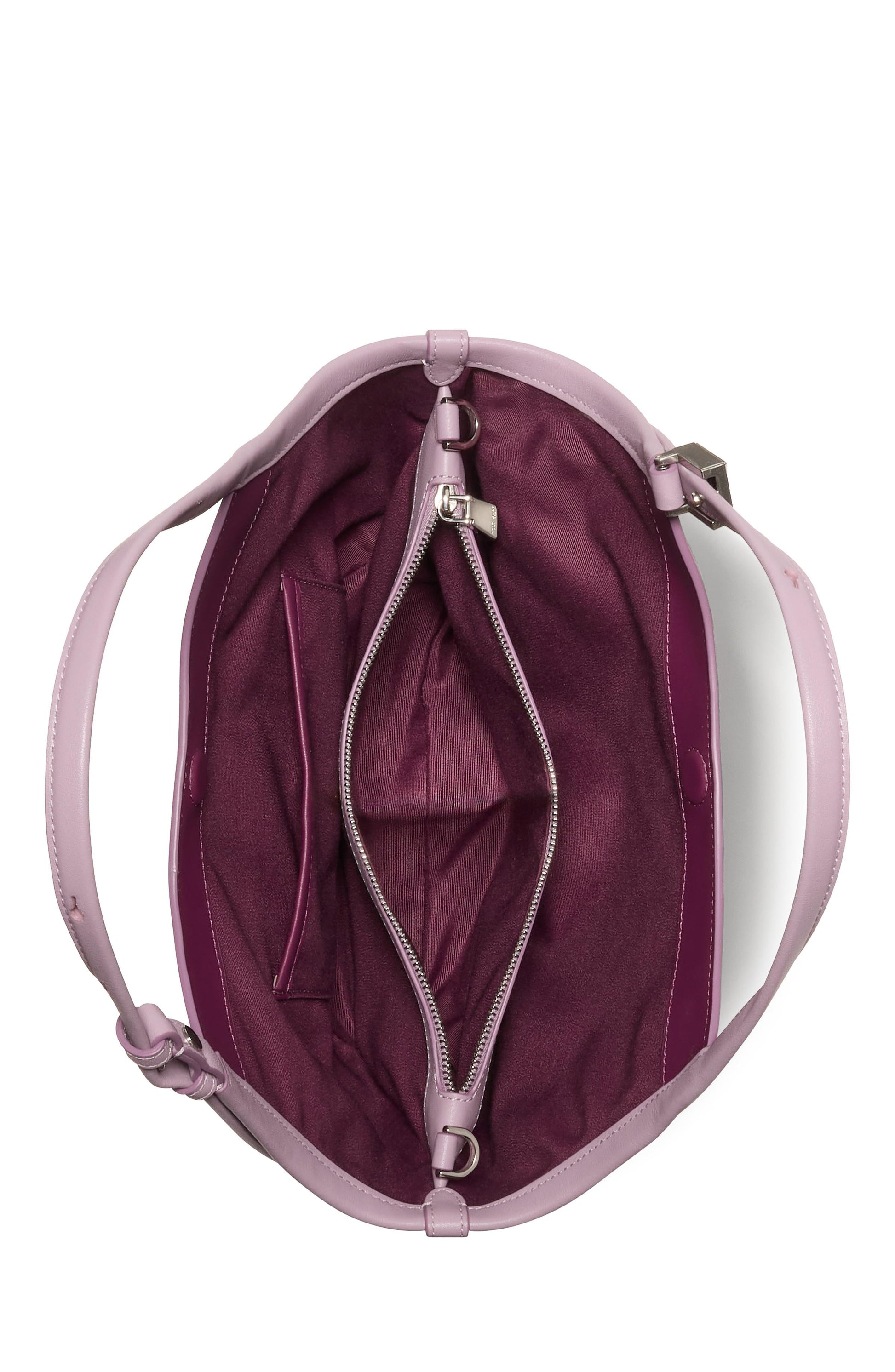 KN092-Deco Suede Small Tulip Tote Bag-Market Purple