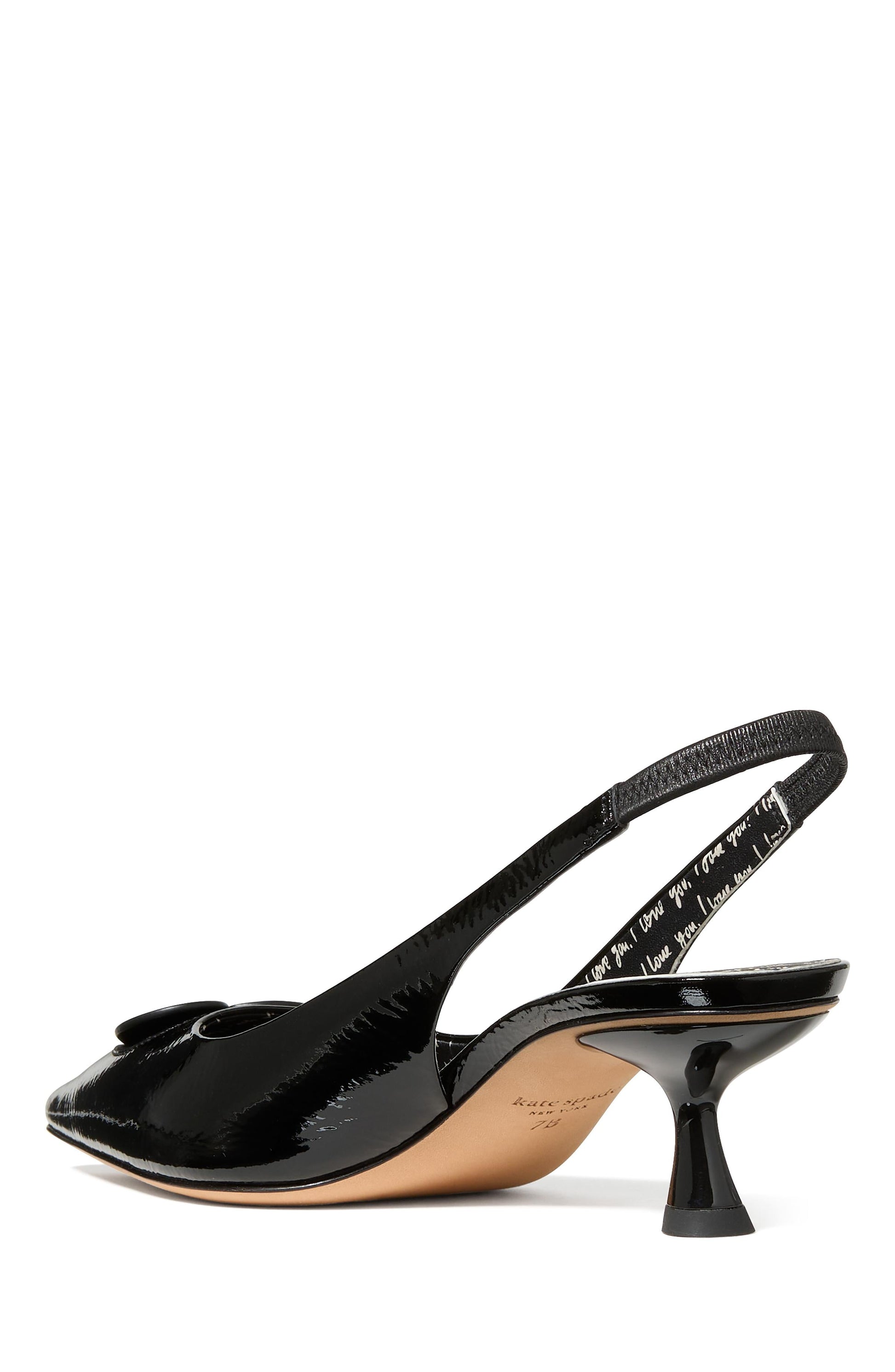 KN177-Lover Slingback Kitten Heel-Black