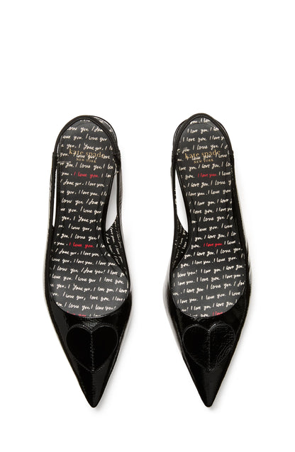 KN177-Lover Slingback Kitten Heel-Black