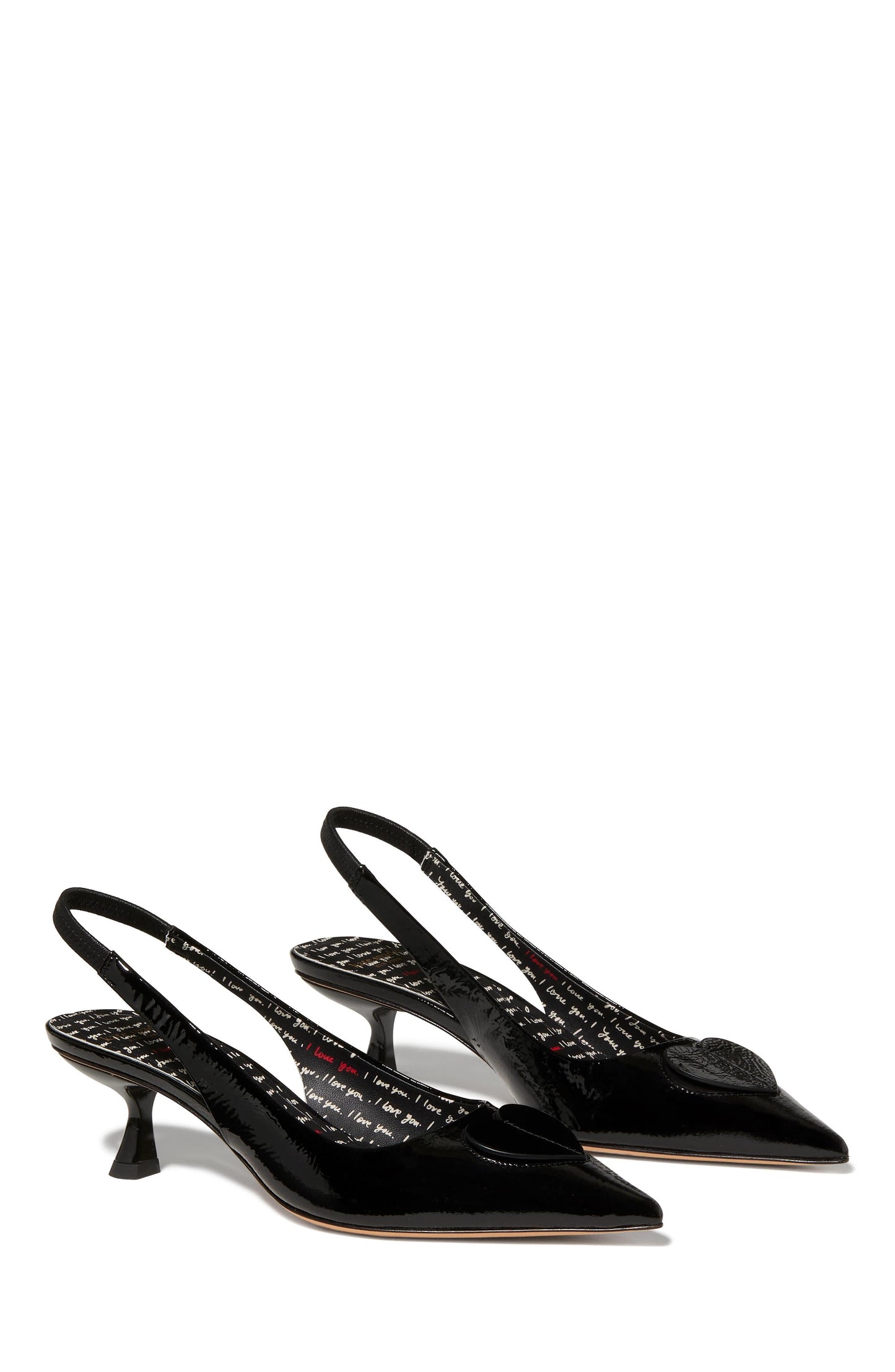 KN177-Lover Slingback Kitten Heel-Black