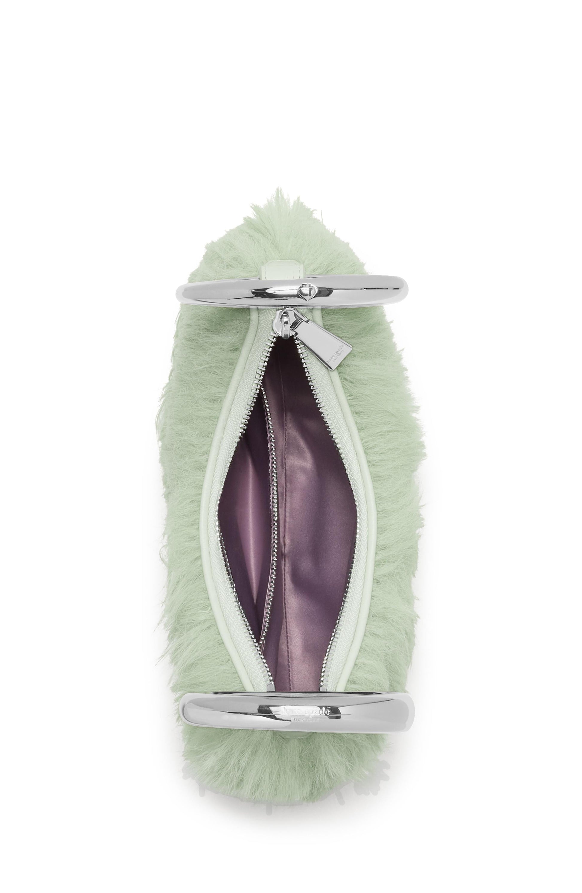 KN258-The Faux Fur Bangle Bag-Mint Frosting
