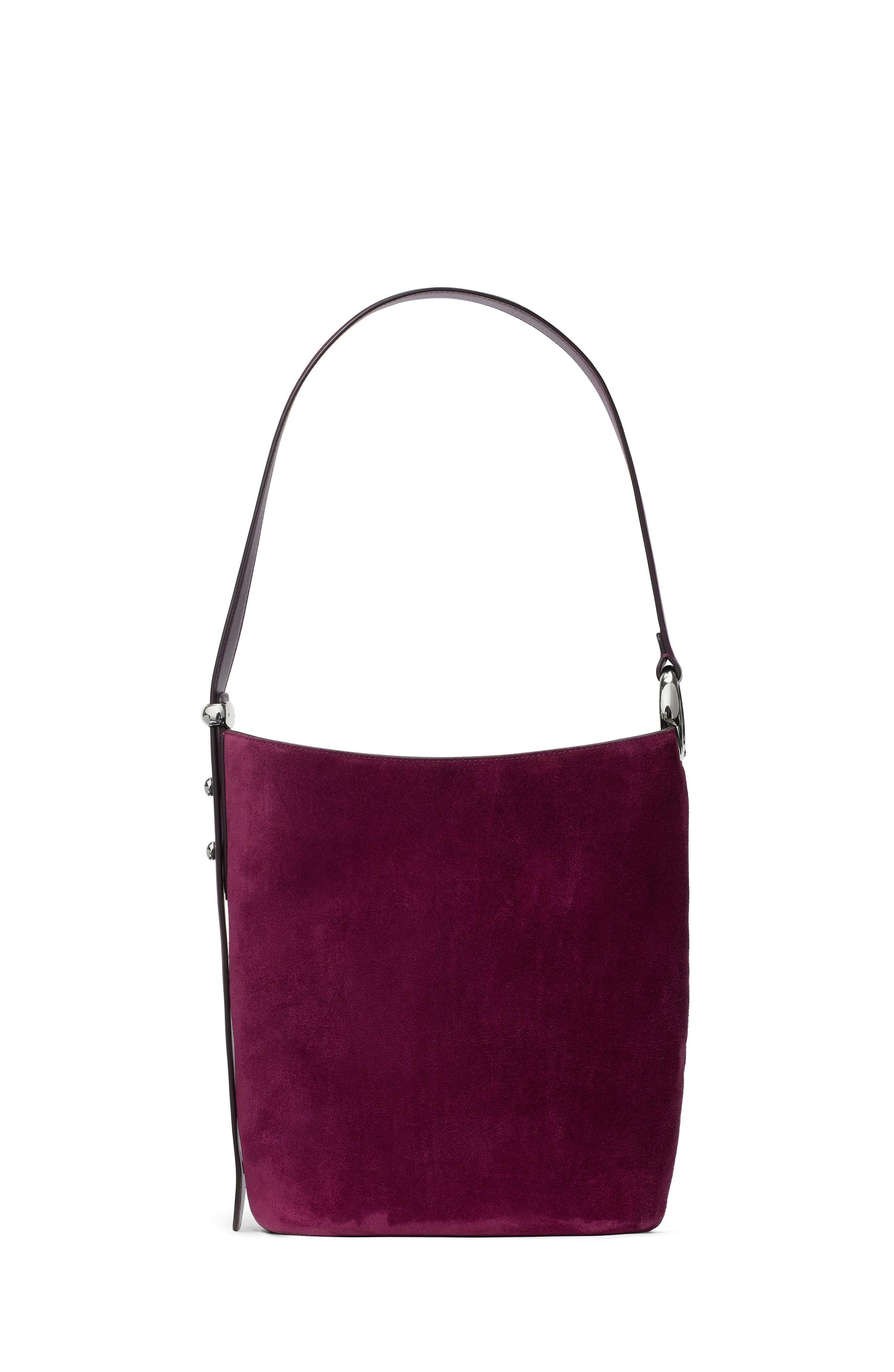 KN280-Halo Suede Bucket Bag-Purple Agate