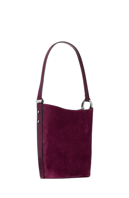 KN280-Halo Suede Bucket Bag-Purple Agate