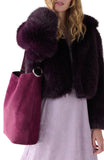 KN281-Halo Suede Large Bucket-Purple Agate
