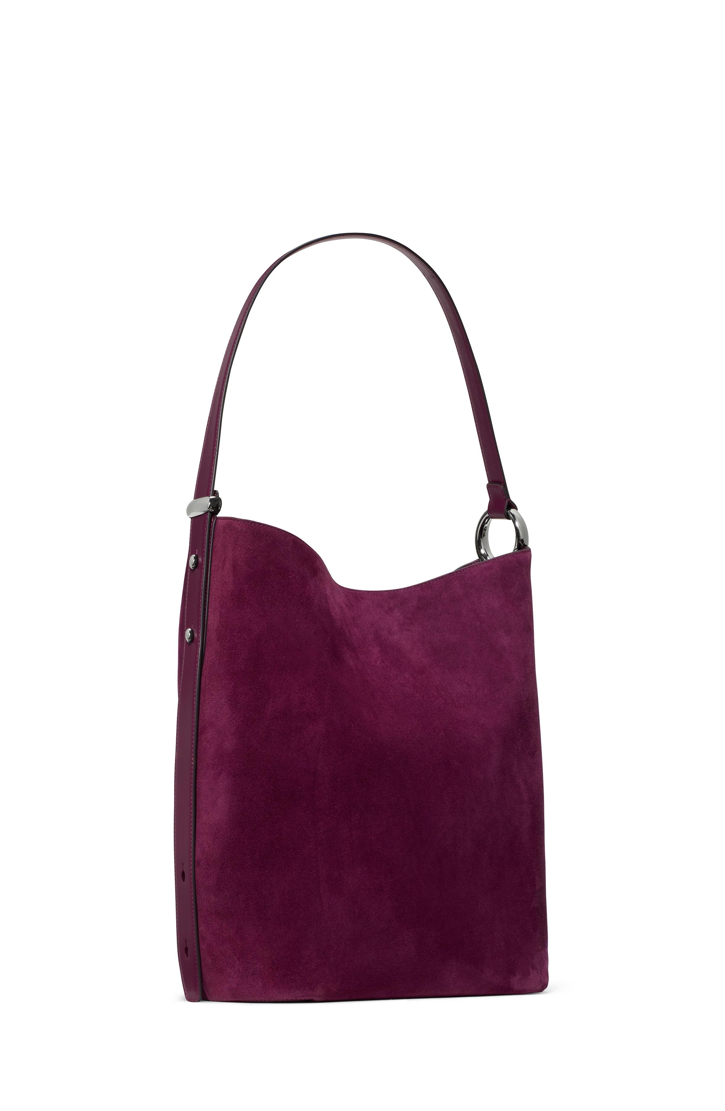 KN281-Halo Suede Large Bucket-Purple Agate
