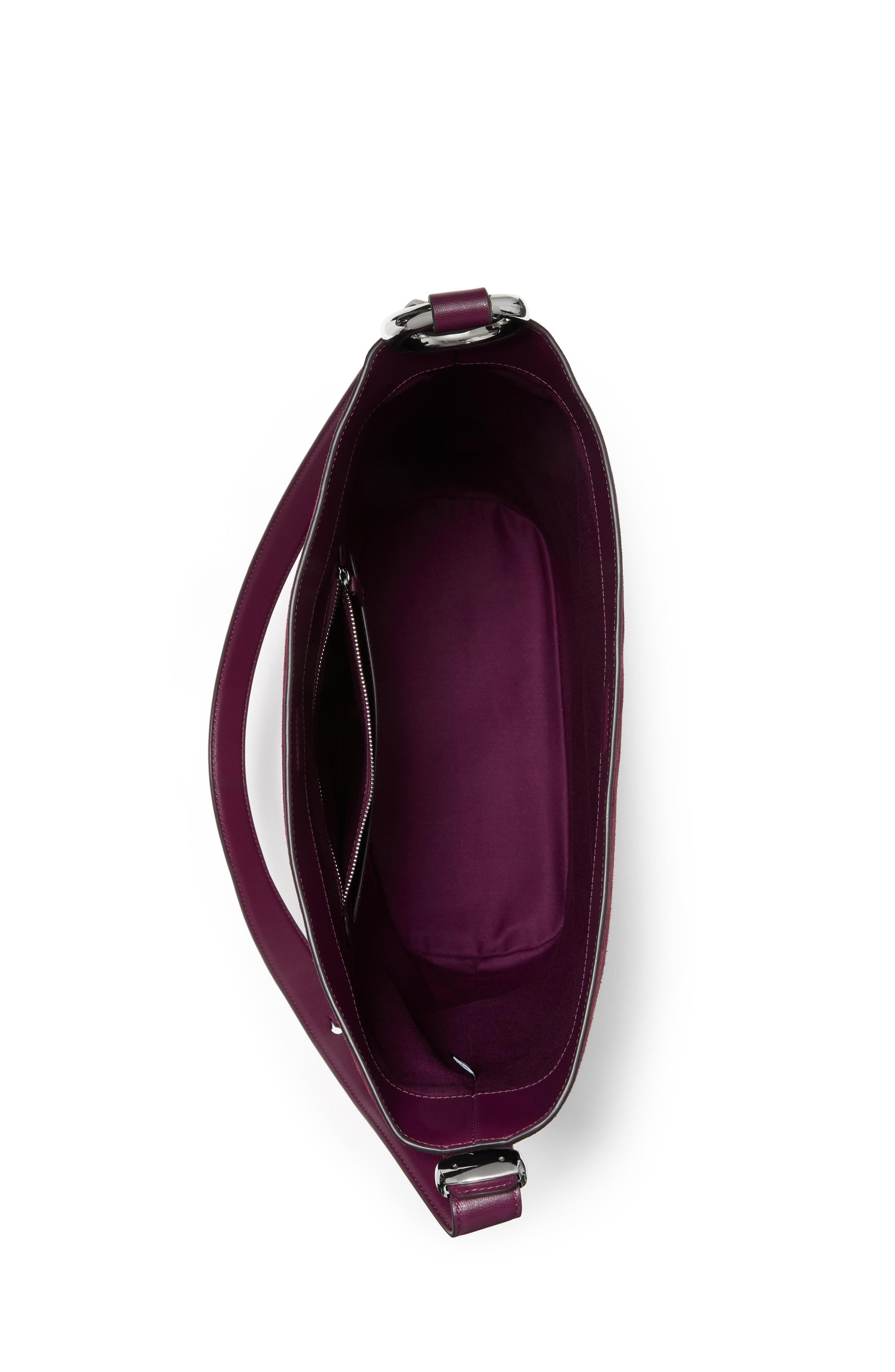 KN281-Halo Suede Large Bucket-Purple Agate